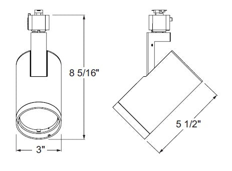 Juno Track Lighting R620L 27K 90CRI PDIM VBS SL Trac Lites 15W Adjustable Beam LED Cylinder Line Voltage, 120V, 2700K, 90 CRI, Phase Dimmable, Variable Beam System, Silver Finish