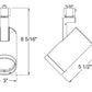 Juno Track Lighting R620L 35K 90CRI PDIM VBS BL Trac Lites 15W Adjustable Beam LED Cylinder Line Voltage, 120V, 3500K, 90 CRI, Phase Dimmable, Variable Beam System, Black Finish