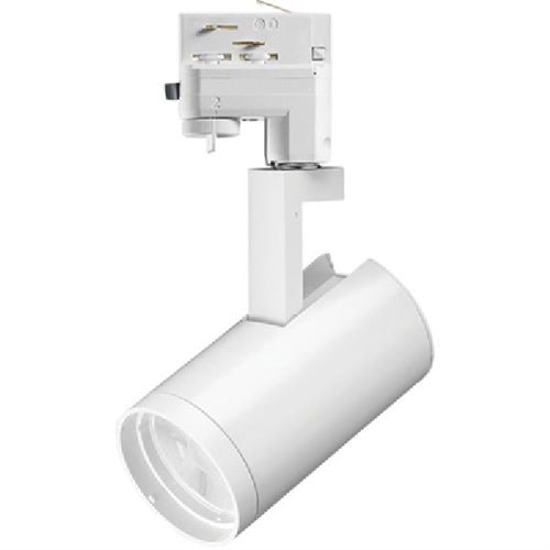 Juno Track Lighting R620L TEK 40K 90CRI PDIM VBS WH 15W Adjustable Beam LED Cylinder, TEK 120V Trac Adapter, 4000K, 90 CRI, Phase Dimmable, Variable Beam System, Black Finish