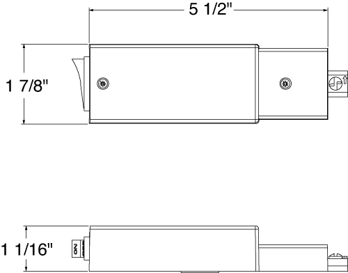 Juno Track Lighting RCLFM11BZ (RCLFM11 BZ) Trac Lites Current Limiting Feed, 1 Circuit, Mini End Feed, Bronze Color