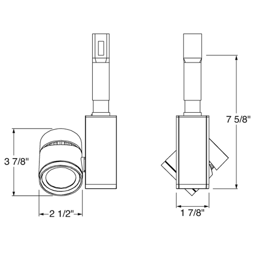 Juno MonoLine Track Lighting SP381MLL35FSTN 13W Vertical Cylinder LED, 3500K, 80 CRI, Flood, Satin Nickel Finish
