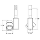 Juno MonoLine Track Lighting SP381MLL35HCFSTN 13W Vertical Cylinder LED, 3500K, 90 CRI, Flood, Satin Nickel Finish