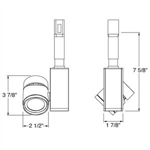 Juno MonoLine Track Lighting SP381MLL35HCWSTN 13W Vertical Cylinder LED, 3500K, 90 CRI, Wide Flood, Satin Nickel Finish