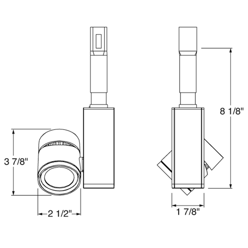 Juno MonoLine Track Lighting SP382MLL27FSTN 19W Vertical Cylinder LED, 2700K, 80 CRI, Flood, Satin Nickel Finish