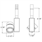 Juno MonoLine Track Lighting SP382MLL3VSSTN 19W Vertical Cylinder LED, 3000K, Spectral White, Spot, Satin Nickel Finish