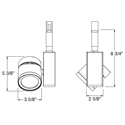 Juno MonoLine Track Lighting SP383MLL35FSTN 24 W Vertical Cylinder LED, 3500K, 80 CRI, Flood, Satin Nickel Finish