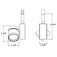 Juno MonoLine Track Lighting SP383MLL35VFSTN 24 W Vertical Cylinder LED, 3500K, Spectral White, Flood, Satin Nickel Finish