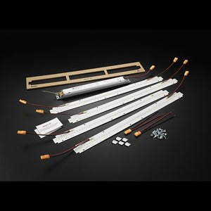 Juno SRT-4-6535U-G3 Indy Recessed/Surface Troffer LED Retrofit Kit, 18W, 4 Strips, 6500 Lumens, 3500K, 120-277V, Gen 3