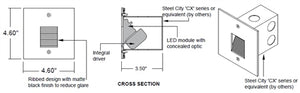 Acuity STEP11 SQU WL M LST1A 350MA WHT50K MVOLT SGW Winona Step LED Light, 2700K, Medium Distribution, White
