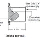 Acuity STEP11 SQU WL S LST1A 350MA WHT50K MVOLT SGW Winona Step LED Light, 2700K, Short Distribution, White