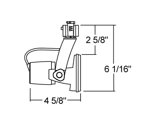 Juno Track Lighting T1020G-WH (T1020 GU24 10W WH) Die Cast Gimbal 10W PAR20 GU24 Base, White Finish