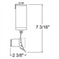 Juno Track Lighting T1041V-SL (T1041 V SL) Trac Master Low Voltage Vertical Arc16 MR16 LED-Compatible Lampholders, Silver Finish