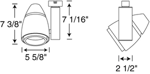 Juno Track Lighting T209LED-27K-SP-BL Trac Master Conix LED 35W, 2700K Color Temp, 8 degree Spot Lighting Fixture, Black Finish