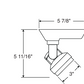 Juno Track Lighting T251LED-27K-FL-SL Cylindra 15W LED 2700K, Flood Beam Spread, Silver Finish