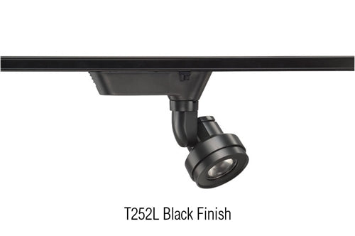 Juno Track Lighting T252L-3K-N-BL Cylindra 18W LED 3000K, Narrow Flood Beam Spread, Black Finish