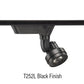 Juno Track Lighting T252L-4K-N-BL Cylindra 18W LED 4000K, Narrow Flood Beam Spread, Black Finish