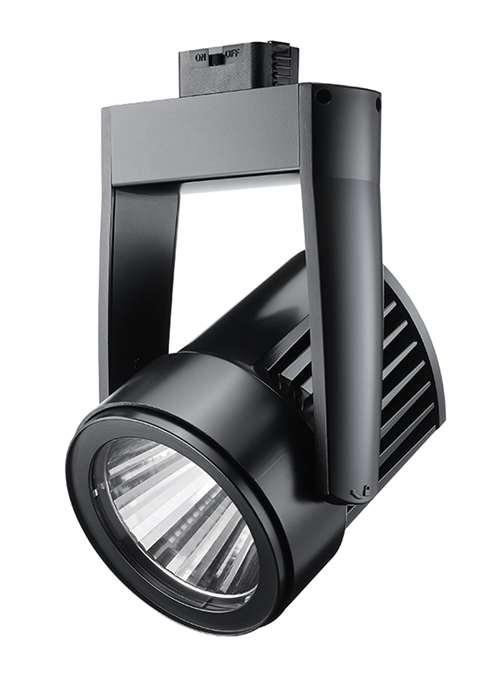 Juno Track Lighting T255L G2 30K 90CRI PDIM SP BL Cylindra 36W LED Track Fixture 3000K, 90 CRI, Spot, Black Finish