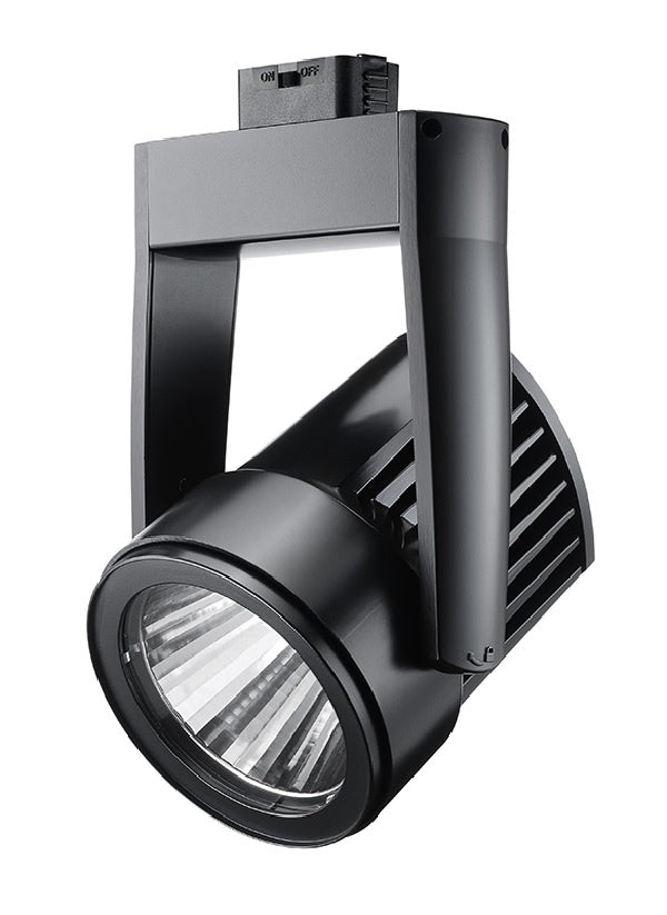 Juno T255L G3 35K 90CRI PDIM SP BL Cylindra 35W Dimmable LED Trac Light, 3500K Color Temperature, 90 CRI, Spot Distribution, Black Finish