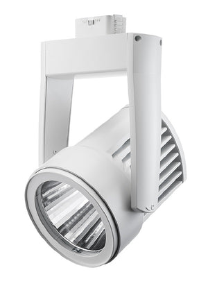 Juno T255L G3 40K 90CRI PDIM SP WH Cylindra 35W Dimmable LED Trac Light, 4000K Color Temperature, 90 CRI, Spot Distribution, White Finish