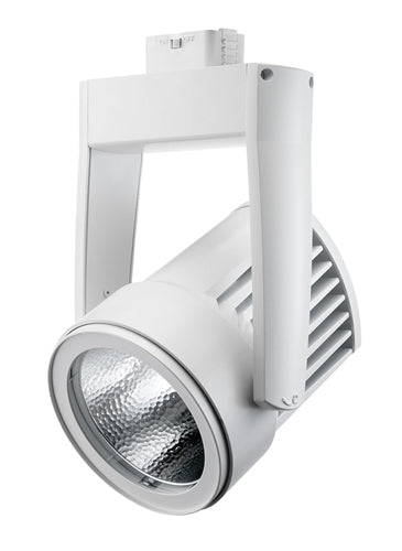 Juno Track Lighting T255LED-3K-FL-WH Cylindra 45W LED 3000K Color Temperature, Flood Beam Spread, White Finish
