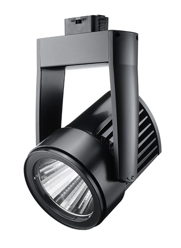 Juno Track Lighting T255LG2-3HCFBL Cylindra 36W LED Track Fixture 3000K, 90 CRI, Flood, Black Finish