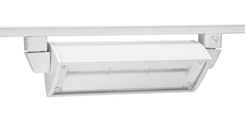 Juno Track Lighting T256L 35K 80CRI PDIM WH 35W Dimmable LED Wall Wash / Flood Track Fixture, 3500K, White Finish