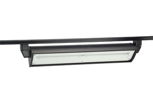 Juno Track Lighting T257LED-27K-DIM-BL 70W Dimmable LED Wall Wash / Flood Track Fixture, 2700K, Black Finish