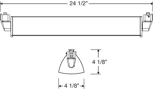 Juno Track Lighting T257LED-3K-SL 70W LED Wall Wash / Flood Track Fixture, 3000K, Silver Finish