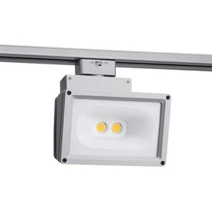 Juno Track Lighting T258L 30K 90CRI PDIM SL Wall Wash Flood 30W LED 2633 Lumens, 3000K Color Temperature, 90 CRI, Silver Finish