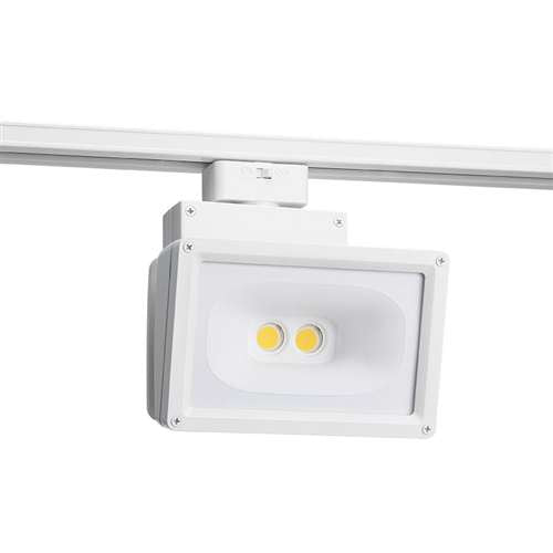 Juno Track Lighting T258L 40K 90CRI PDIM WH Wall Wash Flood 30W LED 2633 Lumens, 4000K Color Temperature, 90 CRI, White Finish