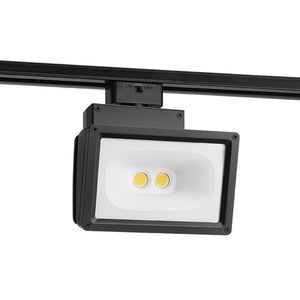 Juno T260L 40K 97CRI PDIM BL Track Lighting Trac Master 55W LED Wall Wash Flood Light, Universal 120V Trac Adapter, 4000K Color Temperature, 97 CRI, Phase Dimmable, Black Finish