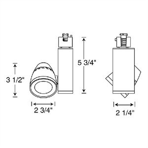 Juno Track Lighting T261LG2-27NSL Trac Master Fixture 16W Gen 2 Conix II Dimmable LED, 2700K Color Temperature, 85 CRI, Narrow Flood, Silver Finish
