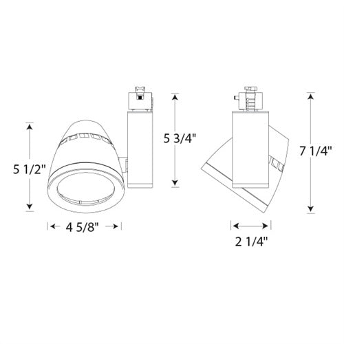 Juno Track Lighting T262L G2 30K 97CRI OFF FL BL Conix II 16W Generation 2 Non Dimmable 97 CRI LED Track Fixture 3000K, Flood, Black Finish