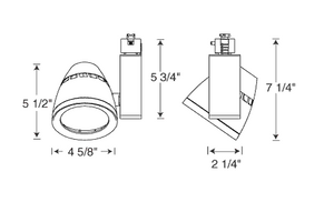 Juno Track Lighting T262L-3D-S-SL Conix II 24W Dimmable LED Track Fixture 3000K, Spot, Silver Finish