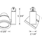 Juno Track Lighting T262L-3K-F-SL Conix II 24W Non Dimmable LED Track Fixture 3000K, Flood, Silver Finish