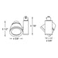 Juno Track Lighting T263LG3-4HCFSL Conix II Generation 2 27W Dimmable 90 CRI LED Track Fixture 4000K, Flood, Silver Finish
