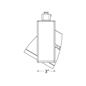 Juno Track Lighting T267L-35K-F-BL Conix II 64W Non Dimmable 80 CRI LED Track Fixture 3500K, Flood, Black Finish