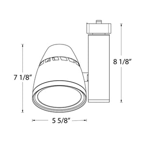 Juno Track Lighting T267L-4K-S-SL Conix II 64W Non Dimmable 80 CRI LED Track Fixture 4000K, Spot, Silver Finish