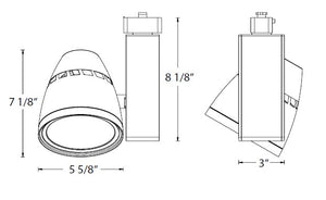 Juno T267L G2 40K 80CRI PDIM NFL BL Track Lighting Connix II 52W Dimmable LED Light, Generation 2, 4000K Color Temperature, 80 CRI, Narrow Flood, Black