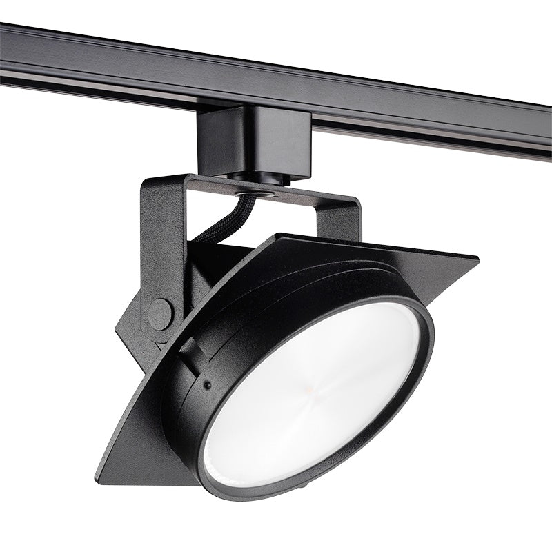 Juno Track Lighting T271L 30K 90CRI PDIM FL BL Arc 13W Dimmable LED Track Fixture 3000K, Flood, Black Finish