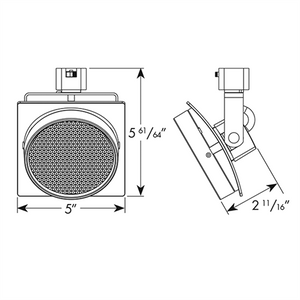 Juno Track Lighting T271L27ESNHCLWH Arc 13W Dimmable LED Track Fixture 2700K, Enhanced Spectrum, Narrow Flood, Hexcell Louver, White Finish