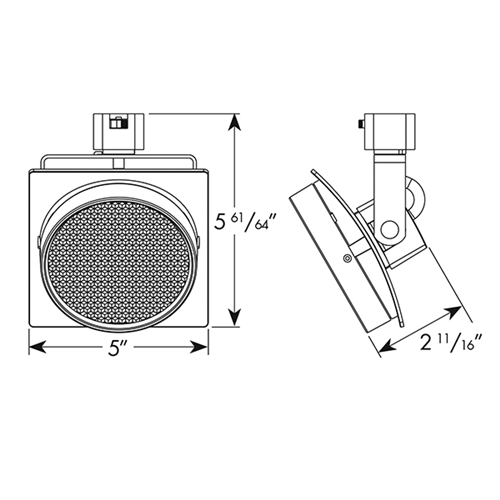 Juno Track Lighting T271L4KNHCLSL Arc 13W Dimmable LED Track Fixture 4000K, 85 CRI, Narrow Flood, Hexcell Louver, Silver Finish