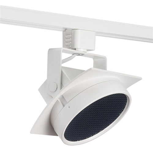 Juno Track Lighting T272L3HCNHCLWH Avant Garde Arc L 15W Dimmable LED Track Fixture, 92 CRI, 3000K, Narrow Flood, with Hexcell Louver, White Finish