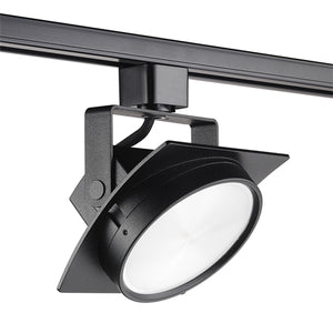 Juno Track Lighting T272L4KFBL Avant Garde Arc L 15W Dimmable LED Track Fixture, 85 CRI, 4000K, Flood, Black Finish