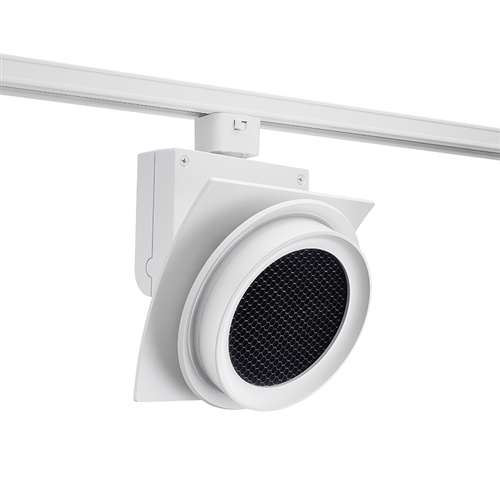 Juno Track Lighting T275L 27K 80CRI PDIM NFL WH THCL2WH Trac Master Arc XL 26W LED, 2700K Color Temperature, 80 CRI, Narrow Flood, Hexcell Louver, White Finish