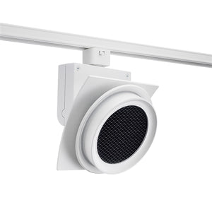 Juno Track Lighting T275L27KNHCLWH Trac Master Arc XL 26W LED, 2700K Color Temperature, 80 CRI, Narrow Flood, Hexcell Louver, White Finish