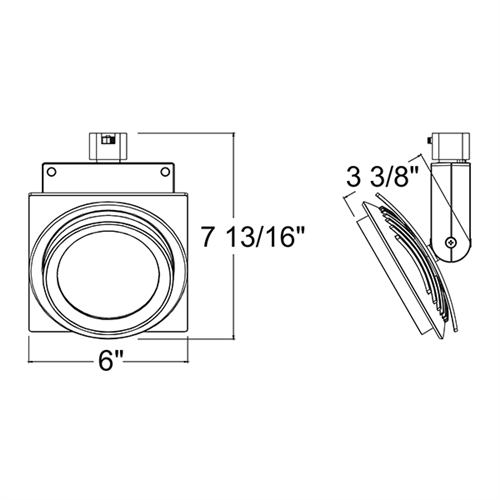 Juno Track Lighting T275L3HCSWH Trac Master Arc XL 26W LED, 3000K Color Temperature, 90 CRI, Spot, No Louver, White Finish