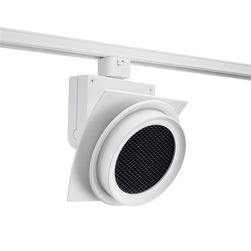 Juno Track Lighting T275L4HCNHCLWH Trac Master Arc XL 26W LED, 4000K Color Temperature, 90 CRI, Narrow Flood, Hexcell Louver, White Finish