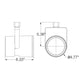 Juno T283L G2 35K 90CRI PDIM SP WH Track Lighting  26W Flat Back Cylinder LED Light, Juno Universal 120V Track Adapter, Gen 2, 3500K, 90 CRI, Phase Dimmable, Spot Distribution, White Finish