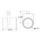 Juno Track Lighting T285L 30K 90CRI PDIM FL BL Trac Master LED Classics 34W Flat Back Cylinder, 3000K Color Temperature, 90 CRI, Flood Beam, Black Finish